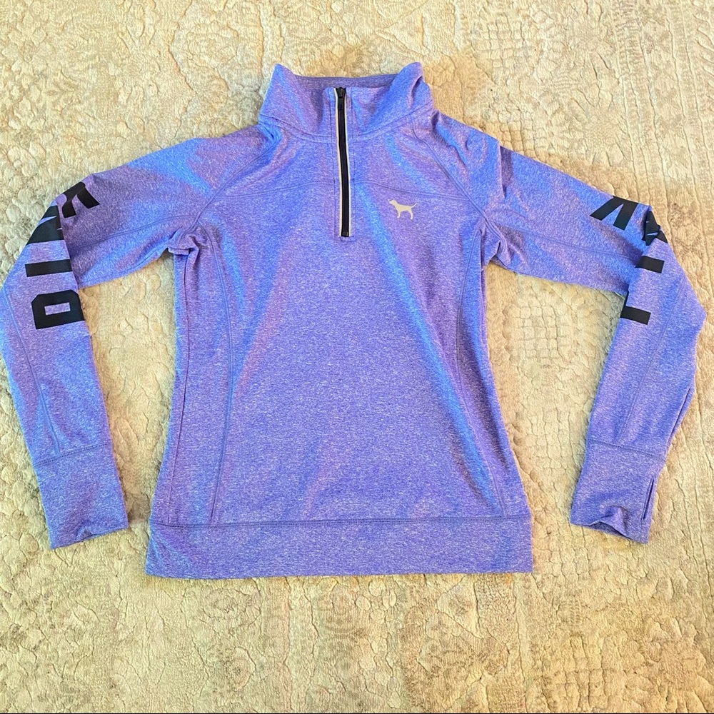NWOT PINK Quarter-zip sweatshirt